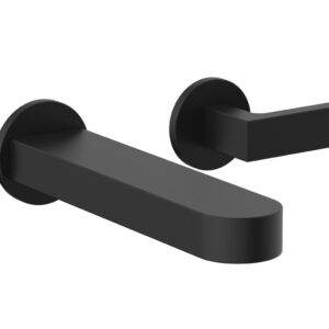 Phylrich ROND Single Handle Wall Lavatory Set – Lever Handles 183-16 – Matte Black