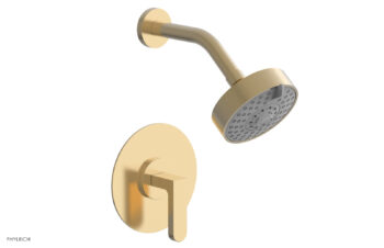 Phylrich ROND Pressure Balance Shower Set - Lever Handle 183-22 - Satin Brass