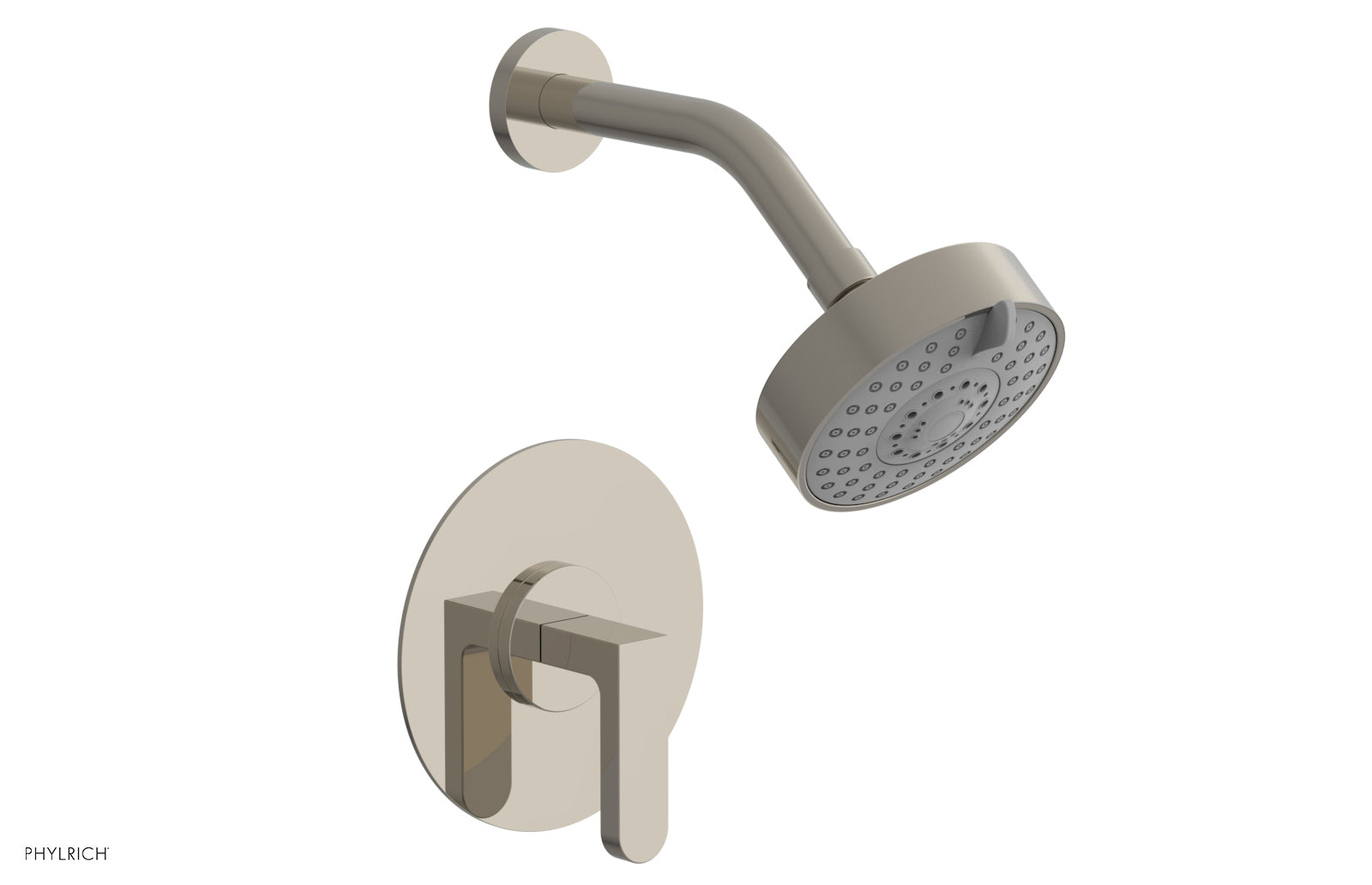 Phylrich ROND Pressure Balance Shower Set - Lever Handle 183-22 - Polished Nickel