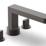 Phylrich ROND Deck Tub Set - Blade Handles 183-40 - Weathered Copper