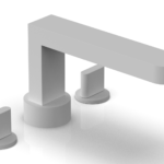 Phylrich ROND Deck Tub Set - Blade Handles 183-40 - Satin White