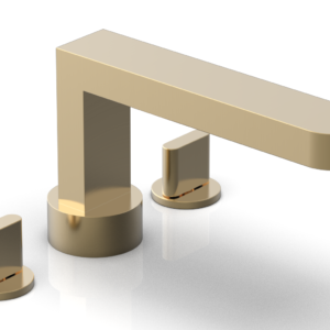 Phylrich ROND Deck Tub Set – Blade Handles 183-40 – Satin Brass