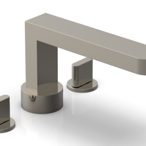 Phylrich ROND Deck Tub Set – Blade Handles 183-40 – Polished Nickel