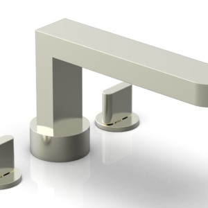 Phylrich ROND Deck Tub Set – Blade Handles 183-40 – Satin Nickel