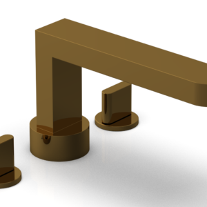 Phylrich ROND Deck Tub Set – Blade Handles 183-40 – French Brass