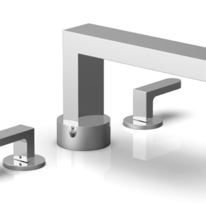 Phylrich ROND Deck Tub Set – Lever Handles 183-41 – Polished Chrome