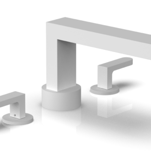 Phylrich ROND Deck Tub Set – Lever Handles 183-41 – Satin White