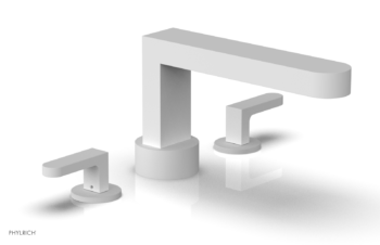 Phylrich ROND Deck Tub Set - Lever Handles 183-41 - Satin White