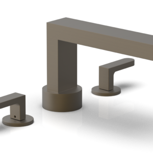 Phylrich ROND Deck Tub Set – Lever Handles 183-41 – Architectural Bronze