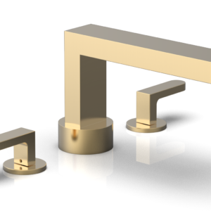 Phylrich ROND Deck Tub Set – Lever Handles 183-41 – Satin Brass