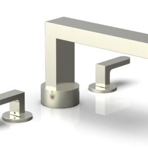 Phylrich ROND Deck Tub Set – Lever Handles 183-41 – Satin Nickel