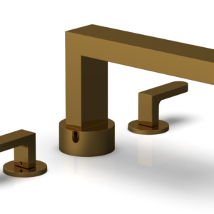 Phylrich ROND Deck Tub Set – Lever Handles 183-41 – French Brass