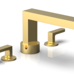 Phylrich ROND Deck Tub Set - Lever Handles 183-41 - Polished Gold