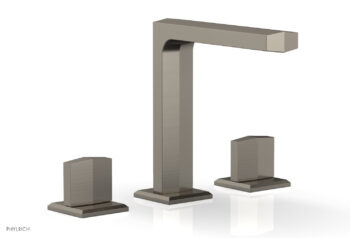 Phylrich DIAMA Widespread Faucet - Blade Handles 6-3/4" Height 184-01 - Pewter