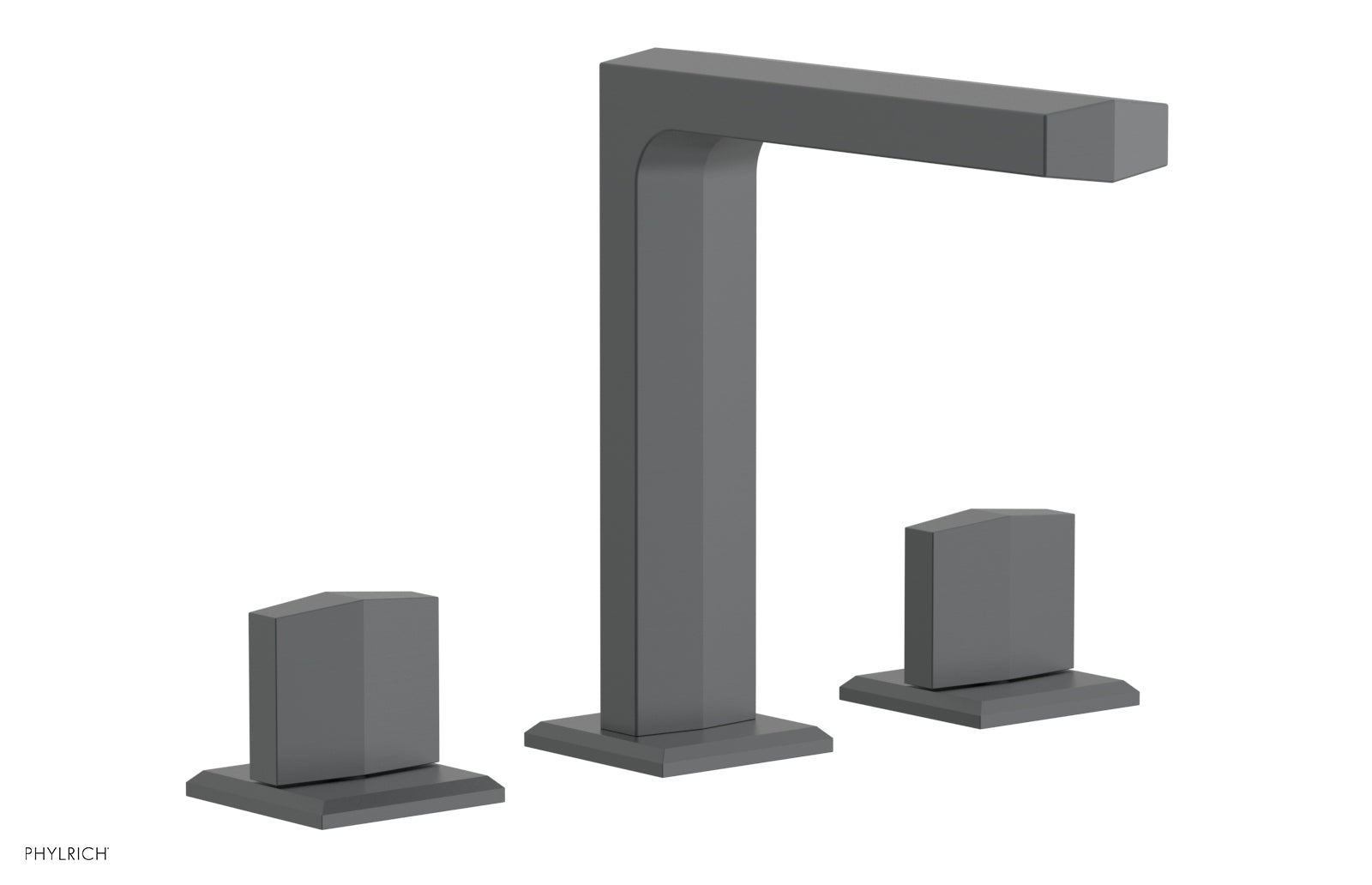 Phylrich DIAMA Widespread Faucet - Blade Handles 6-3/4" Height 184-01 - Gun Metal