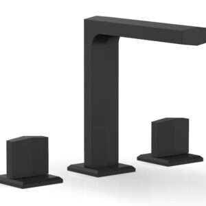 Phylrich DIAMA Widespread Faucet – Blade Handles 6-3/4″ Height 184-01 – Matte Black