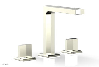 Phylrich DIAMA Widespread Faucet - Blade Handles 6-3/4" Height 184-01 - Satin Nickel