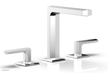 Phylrich DIAMA Widespread Faucet - Lever Handles 6-3/4" Height 184-02 - Polished Chrome