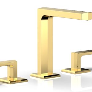Phylrich DIAMA Widespread Faucet – Lever Handles 6-3/4″ Height 184-02 – Polished Gold