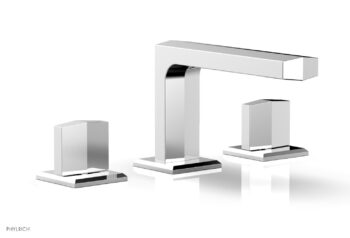 Phylrich DIAMA Widespread Faucet - Blade Handles Low Spout 184-03 - Polished Chrome