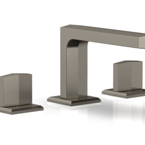 Phylrich DIAMA Widespread Faucet – Blade Handles Low Spout 184-03 – Pewter