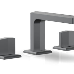 Phylrich DIAMA Widespread Faucet – Blade Handles Low Spout 184-03 – Gun Metal