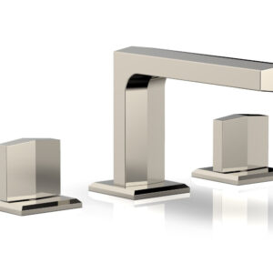 Phylrich DIAMA Widespread Faucet – Blade Handles Low Spout 184-03 – Polished Nickel