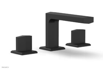 Phylrich DIAMA Widespread Faucet - Blade Handles Low Spout 184-03 - Matte Black