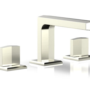Phylrich DIAMA Widespread Faucet – Blade Handles Low Spout 184-03 – Satin Nickel