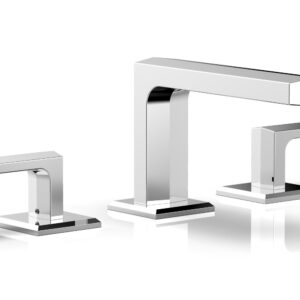 Phylrich DIAMA Widespread Faucet – Lever Handles Low Spout 184-04 – Polished Chrome