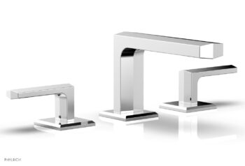Phylrich DIAMA Widespread Faucet - Lever Handles Low Spout 184-04 - Polished Chrome