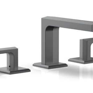 Phylrich DIAMA Widespread Faucet – Lever Handles Low Spout 184-04 – Gun Metal
