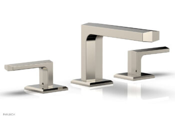 Phylrich DIAMA Widespread Faucet - Lever Handles Low Spout 184-04 - Polished Nickel