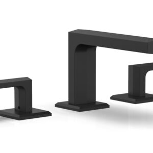 Phylrich DIAMA Widespread Faucet – Lever Handles Low Spout 184-04 – Matte Black
