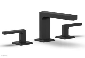 Phylrich DIAMA Widespread Faucet - Lever Handles Low Spout 184-04 - Matte Black