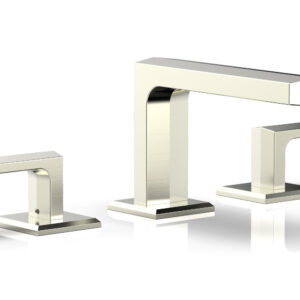 Phylrich DIAMA Widespread Faucet – Lever Handles Low Spout 184-04 – Satin Nickel