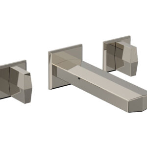 Phylrich DIAMA Wall Lavatory Set – Blade Handles 184-11 – Polished Nickel