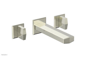 Phylrich DIAMA Wall Lavatory Set - Blade Handles 184-11 - Satin Nickel