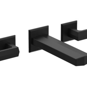 Phylrich DIAMA Wall Lavatory Set – Lever Handles 184-12 – Matte Black