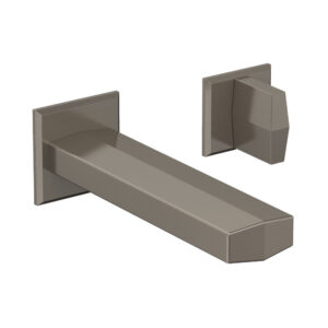 Phylrich DIAMA Single Handle Wall Lavatory Set – Blade Handles 184-15 – Pewter