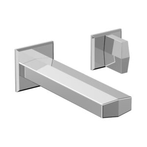 Phylrich DIAMA Single Handle Wall Lavatory Set – Blade Handles 184-15 – Polished Chrome