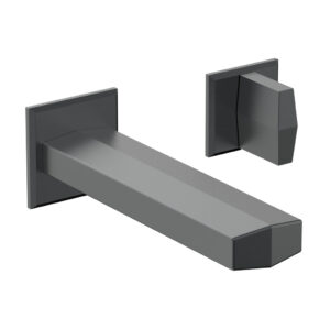 Phylrich DIAMA Single Handle Wall Lavatory Set – Blade Handles 184-15 – Gun Metal