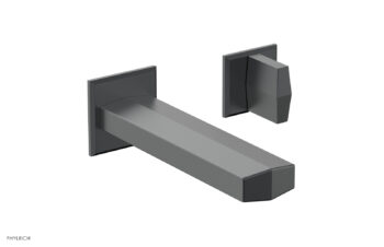 Phylrich DIAMA Single Handle Wall Lavatory Set - Blade Handles 184-15 - Gun Metal