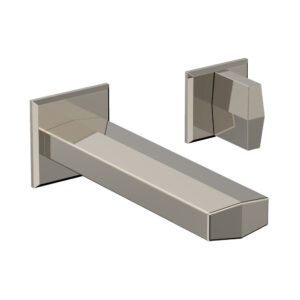 Phylrich DIAMA Single Handle Wall Lavatory Set – Blade Handles 184-15 – Polished Nickel