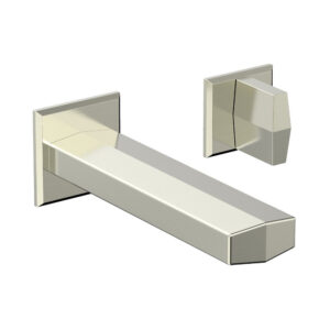Phylrich DIAMA Single Handle Wall Lavatory Set – Blade Handles 184-15 – Satin Nickel