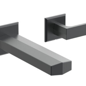Phylrich DIAMA Single Handle Wall Lavatory Set – Lever Handles 184-16 – Gun Metal