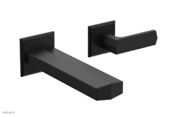 Phylrich DIAMA Single Handle Wall Lavatory Set - Lever Handles 184-16 - Matte Black