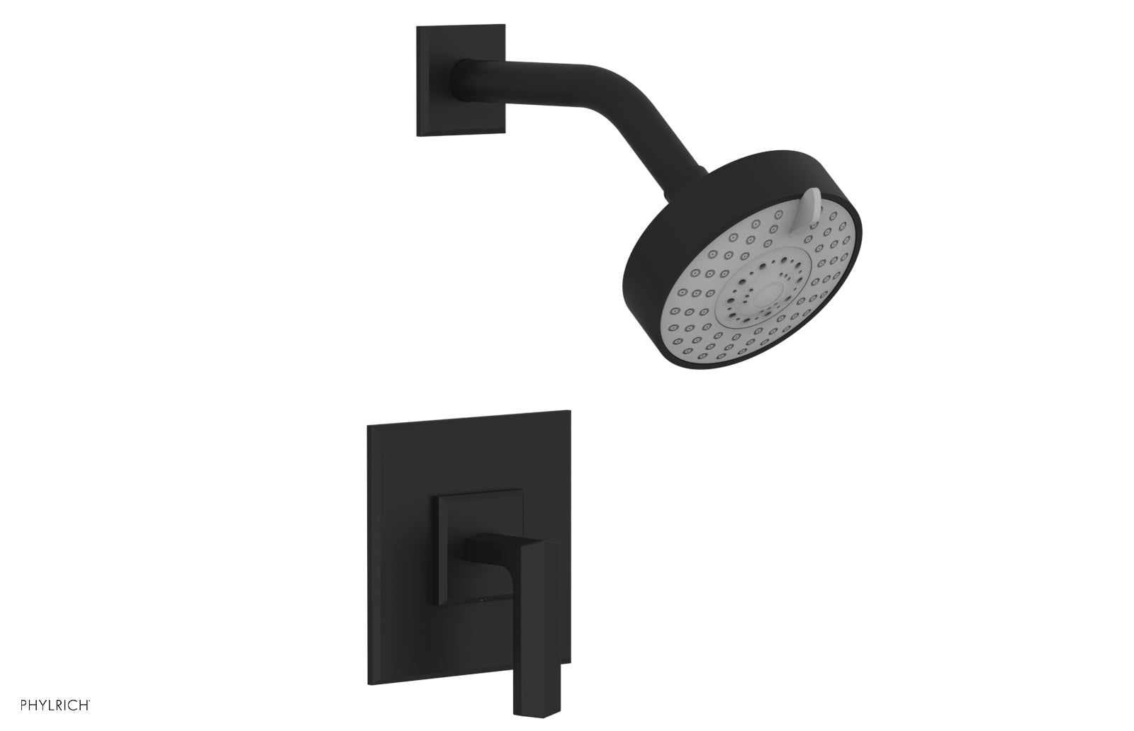 Phylrich DIAMA Pressure Balance Shower Set - Lever Handle 184-22 - Matte Black