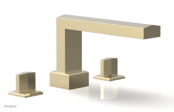 Phylrich DIAMA Deck Tub Set - Blade Handles 184-40 - Polished Brass Uncoated