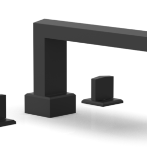 Phylrich DIAMA Deck Tub Set – Blade Handles 184-40 – Matte Black